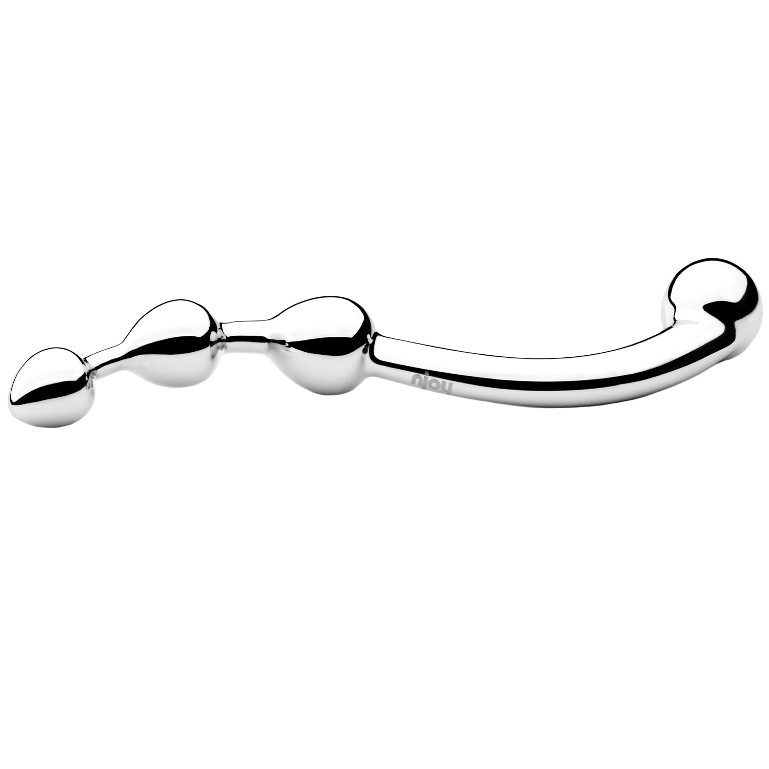 Njoy Fun Wand G-spot Steel Dildo 7.9 Inch - Silver